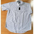 Polyester Cotton Yarn-dyed Short-sleeved Shirt for Men